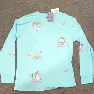 Hello Kitty Blue Long Sleeve Tee Playful Design